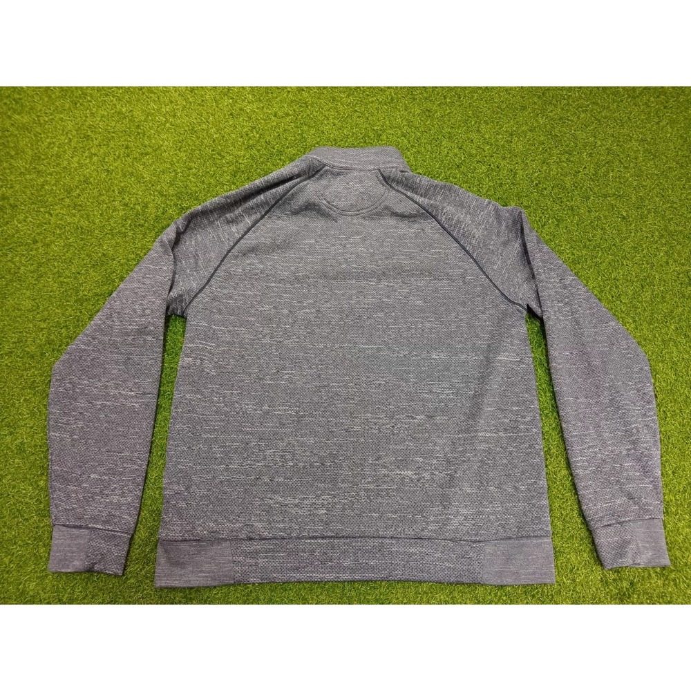 Greg Norman Sweater Men Medium Heather Gray Micro Fleece Lined Mock Neck 1/4 Zip - Picture 6 of 7